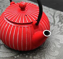 Чайник с ситом 500 мл "Тео", цвет красный